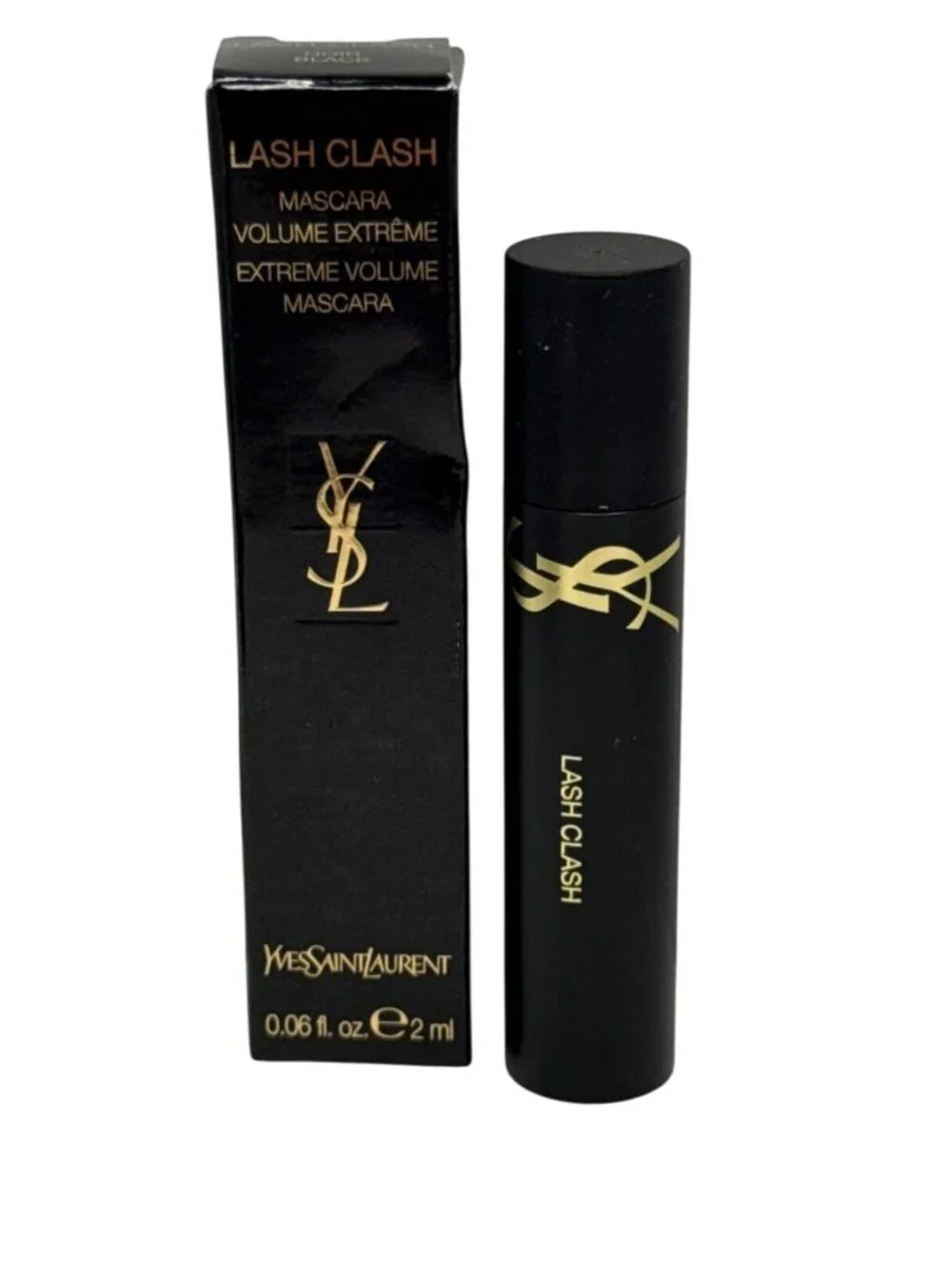 YSL Lash Clash Extreme Volume Mascara Mini 2ml 0.06oz New In Box Nior Black